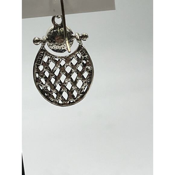 Noa Zuman Israel Designer Sterling Silver White Freshwater Pearl Earrings New‎ - Picture 7 of 9